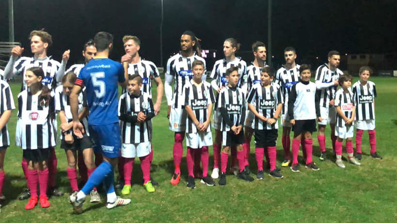 Moreland Zebras line up to face Northcote City. Moreland Zebras line up to face Northcote City.