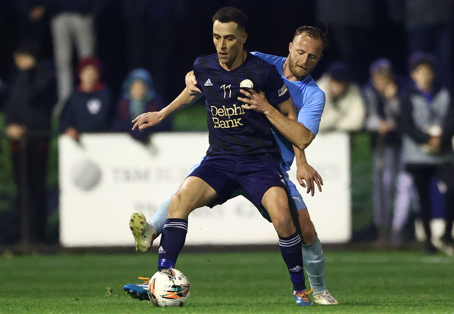 Wade Dekker of the Oakleigh Cannons is challenged by Rhyan Grant of Sydney FC