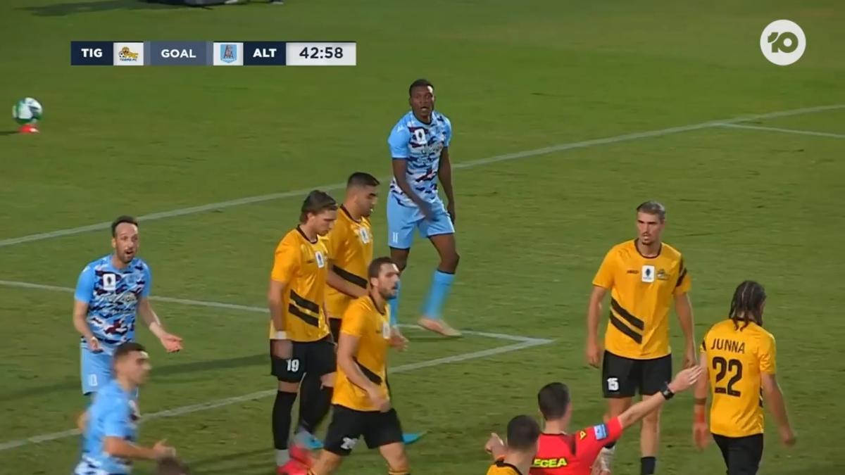 CHANCE: Jalloh: APIA have the ball in the back of the net but a foul erases the advantage | FFA Cup