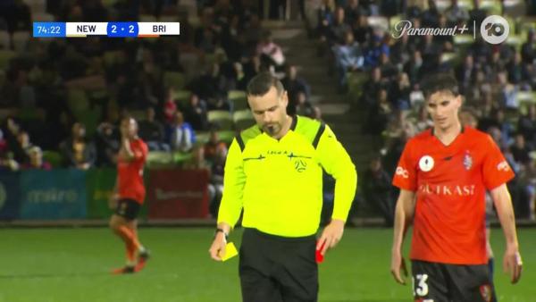 RED CARD: O'Neill sent off for second booking
