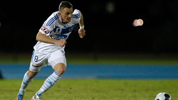 Besart Berisha in action for Melbourne Victory in the Westfield FFA Cup.
