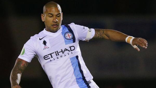 City Captain Patrick Kisnorbo on the ball in his side's 5-0 Quarter Final win over Heidelberg.