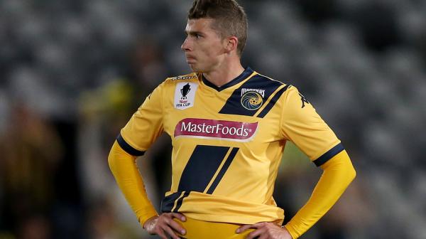 Mitch Austin of the Mariners looks on after his side's 1-0 loss to the Phoenix.