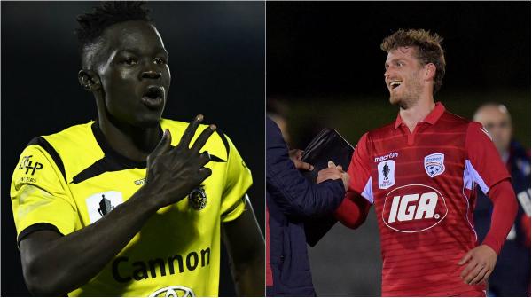 Heidelberg United's Ken Athiu and Adelaide's Johan Absalonsen will be key figures in their Westfield FFA Cup quarter-final in Melbourne.