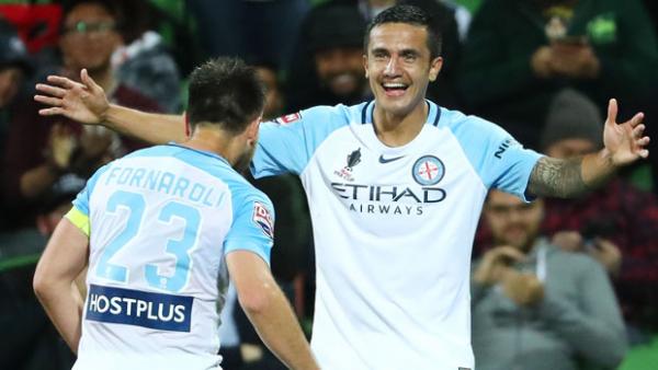 Tim Cahill scored as Melbourne City thrashed Western Sydney Wanderers 4-1 in the FFA Cup.