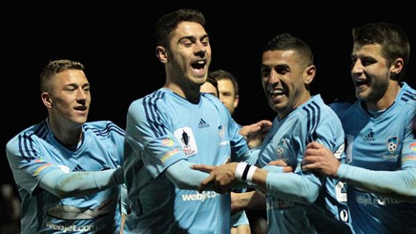 Sydney FC's Ali Abbas grabbed a brace from the spot in win over Melbourne City FC.